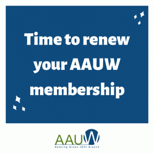 Time to renew your AAUW membership